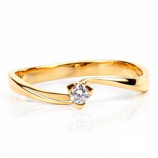 18К  Розово Злато Диамантен Годежен Пръстен Bloom Jewellery